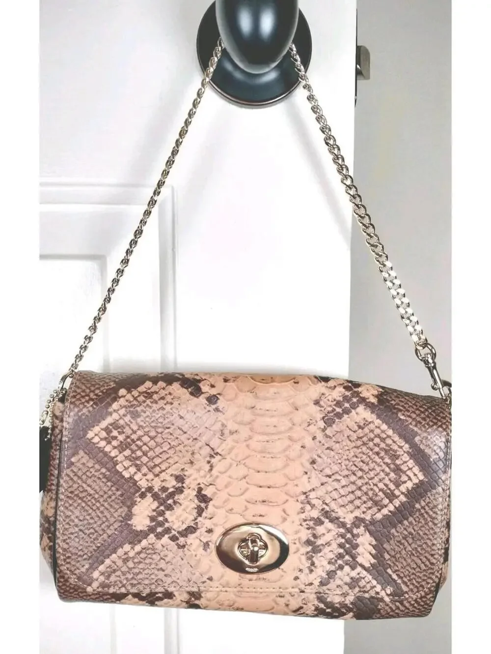 COACH Mini‎ Ruby Snake Print Crossbody Excellent Cond. Exotic Natural Leather